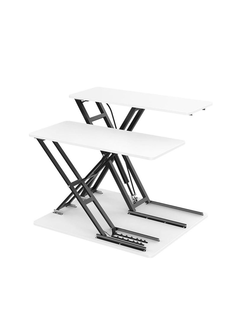 Cool Baby COOLBABY Dual Desktop Standing Office Desk Workstation Standing Desk Standing Desk Converter 22.4"Height Adjustable - Image 1