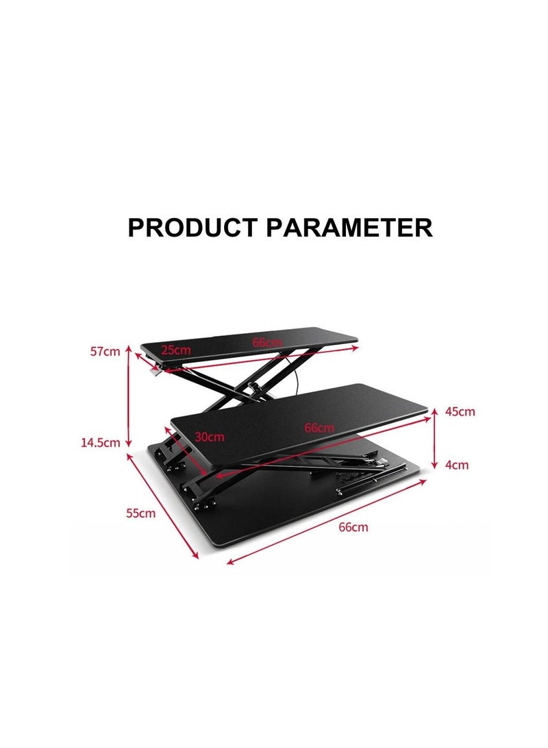 Cool Baby COOLBABY Dual Desktop Standing Office Desk Workstation Standing Desk Standing Desk Converter 22.4"Height Adjustable - Image 5