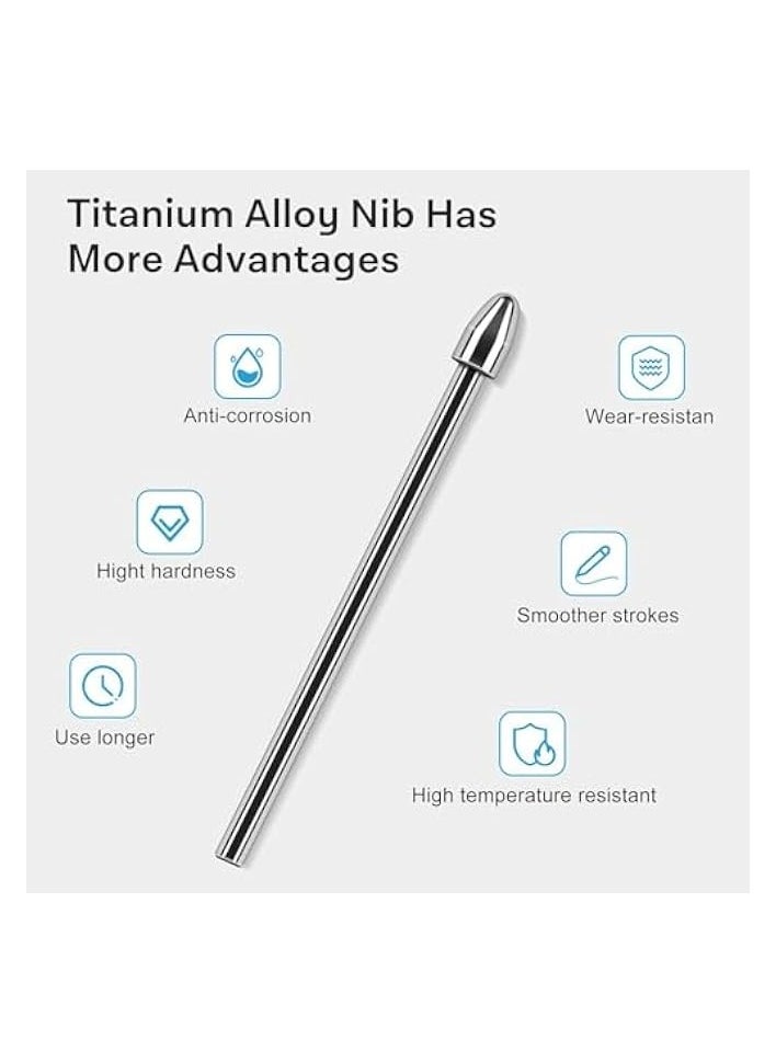 PROMASS - 2 Pcs No Worn Out Titanium Alloy Replacement Maker Tips fits for Remarkable 2 Maker Stylus Pen, with 4096 Pressure Sensitivity and Tilt Support - Image 1