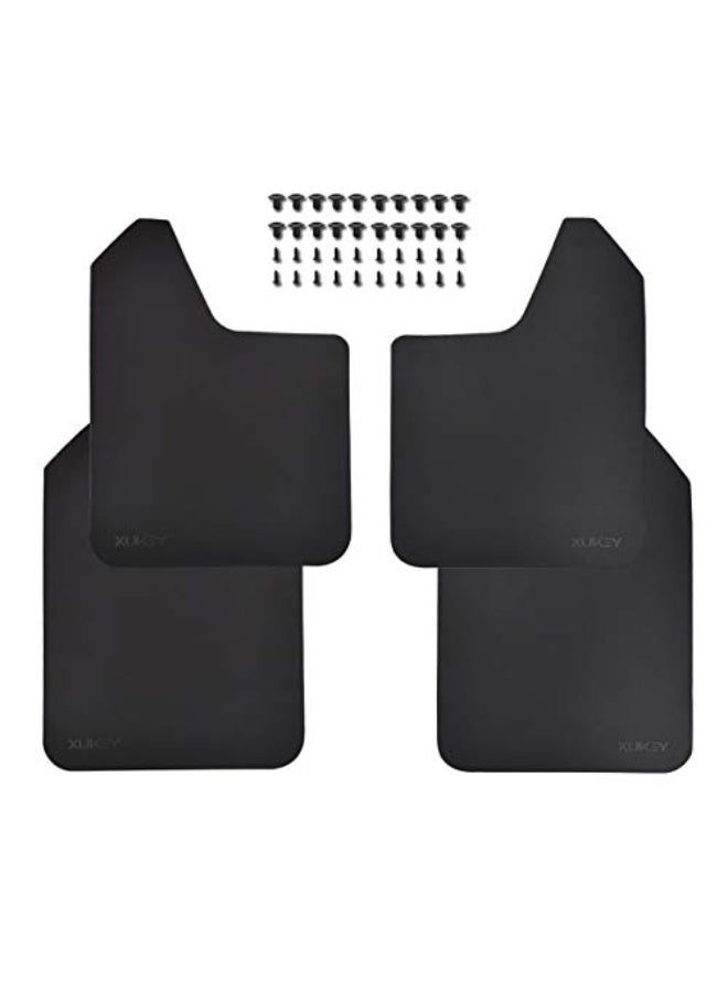 Generic XUKEY 4pcs WIDE Universal Mud Flaps For Car Pickup SUV Van Truck Mudflaps Splash Guards Mudguards Dirty Traps Fender Flares W/Clips  - Image 1