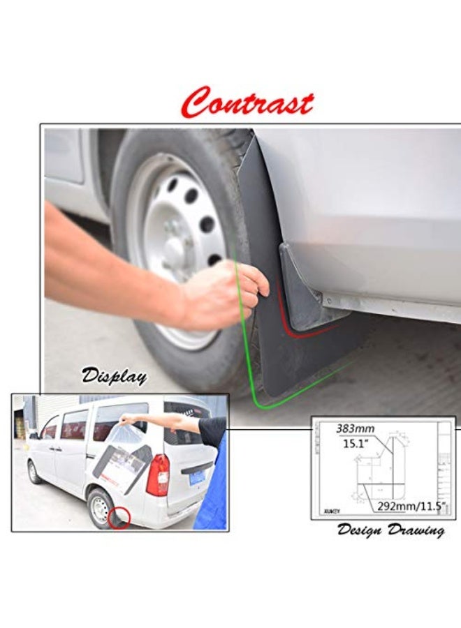 Generic XUKEY 4pcs WIDE Universal Mud Flaps For Car Pickup SUV Van Truck Mudflaps Splash Guards Mudguards Dirty Traps Fender Flares W/Clips  - Image 5