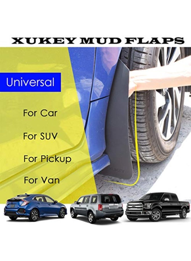 Generic XUKEY 4pcs WIDE Universal Mud Flaps For Car Pickup SUV Van Truck Mudflaps Splash Guards Mudguards Dirty Traps Fender Flares W/Clips  - Image 3
