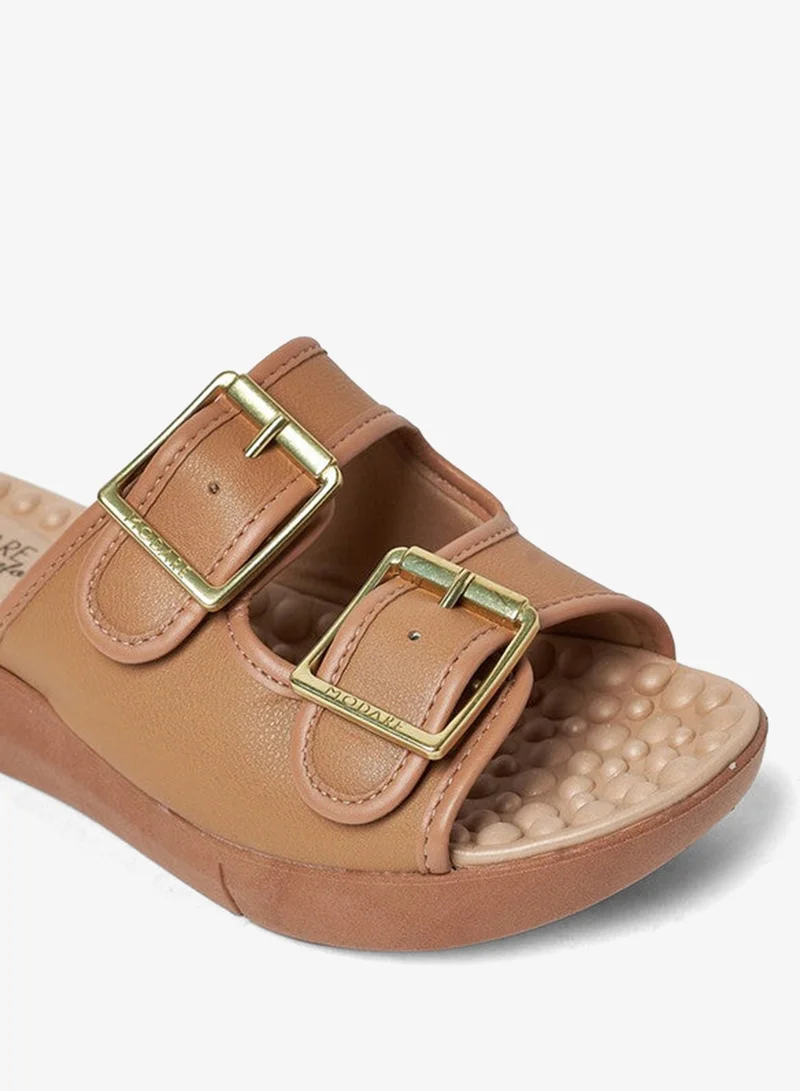 Modare Tan Flat Sandals for Women – Stylish Ladies Flat Sandals & Comfortable Flat Slippers for Women | Best Price UAE