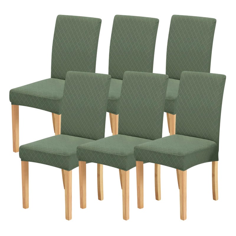 FORCHEER FORCHEER Chair Covers for Dining Chairs Set of 6Jacquard Green Stretch Dining Room Chair Cover Kitchen Parsons Chair Slipcovers Pack of 6 Jacquard Green 