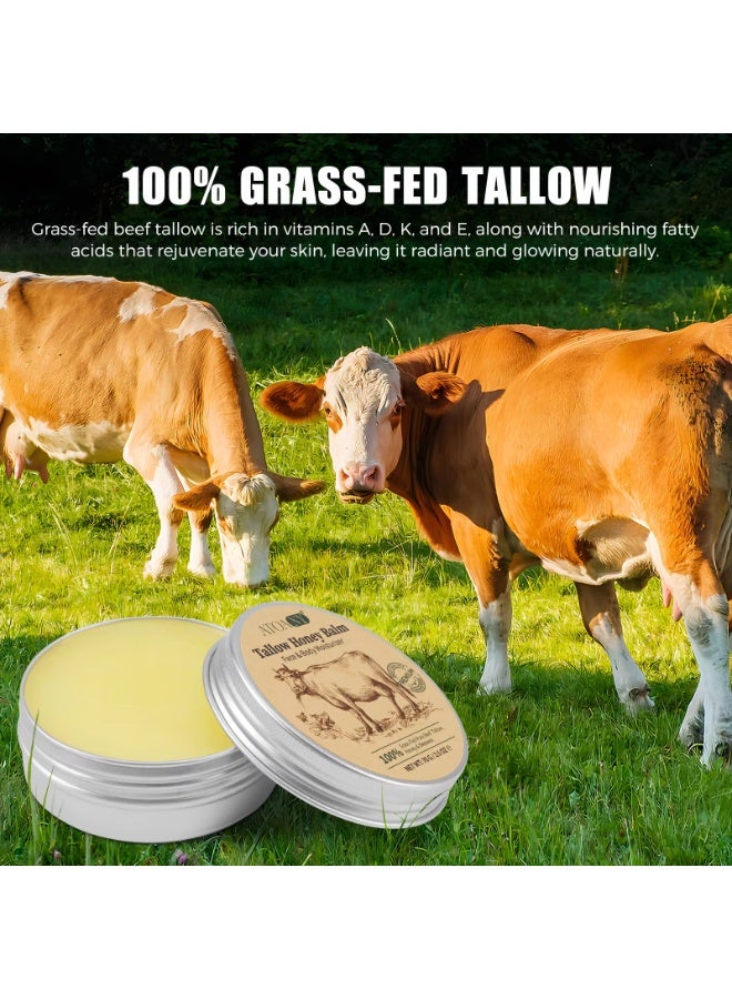 ATOANY Tallow Honey Balm for Face & Body 70G, Organic Beef Tallow for Skin Moisturizing Grass Fed Whipped Beef Tallows and Honey Cream Balm, Deep Hydrating Nourishing Face & Body Tallows Creams - Image 5
