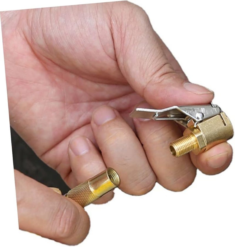 5Pcs Brass Tire Air Chuck Adapter for Car Inflators Standard Valve Leak Proof Connection - Image 3