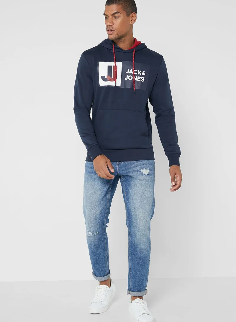 JACK & JONES Logo Printed Hoodie