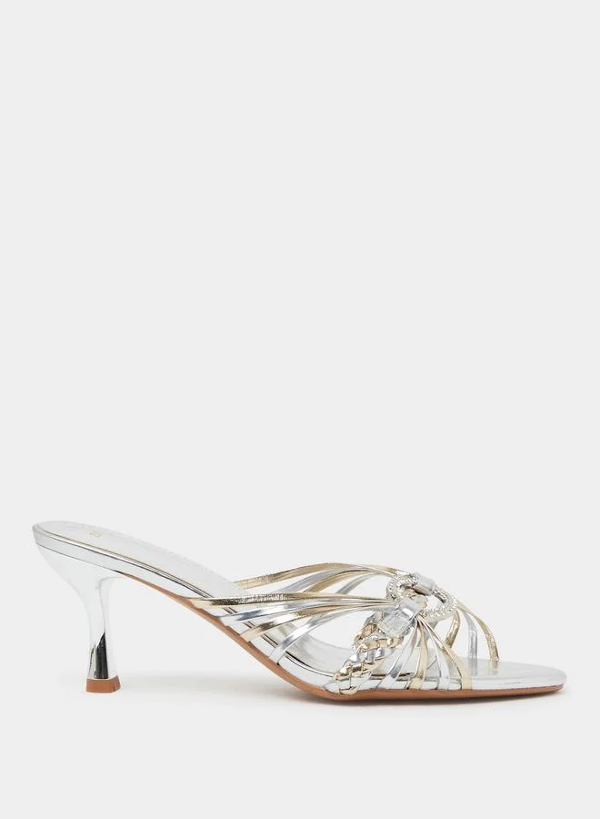 Embellished Stiletto Heel Sandals