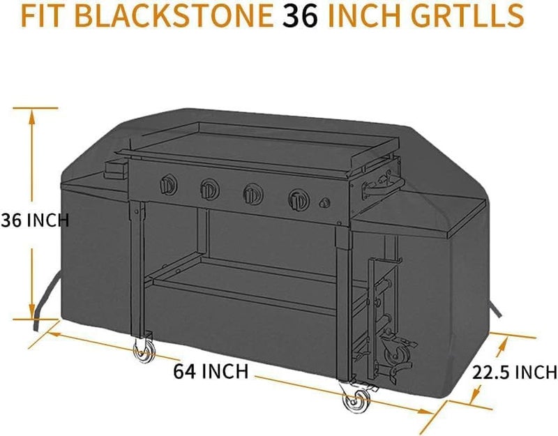 Outspark 36 inch Griddle Cover-600D Water Proof Canvas Accessories for Blackstone 36 in Outdoor Cooking Gas Grill Griddle Station and Similar Sized Barbecue - Image 2