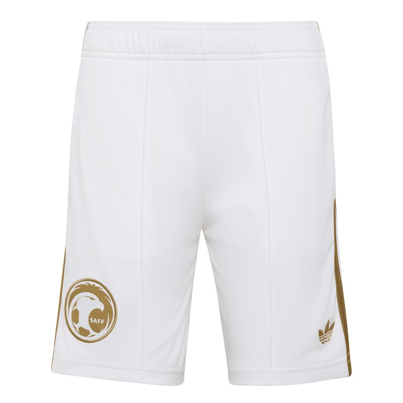 Adidas Saudi Arabia 26 Away Kids Short - White/Khak - Image 1