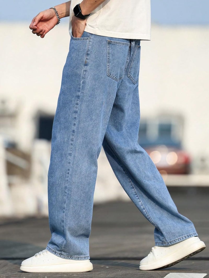 KOTTY Men's Vintage Wash with a Modern Twist Faded Jeans(Blue,28) - Image 3