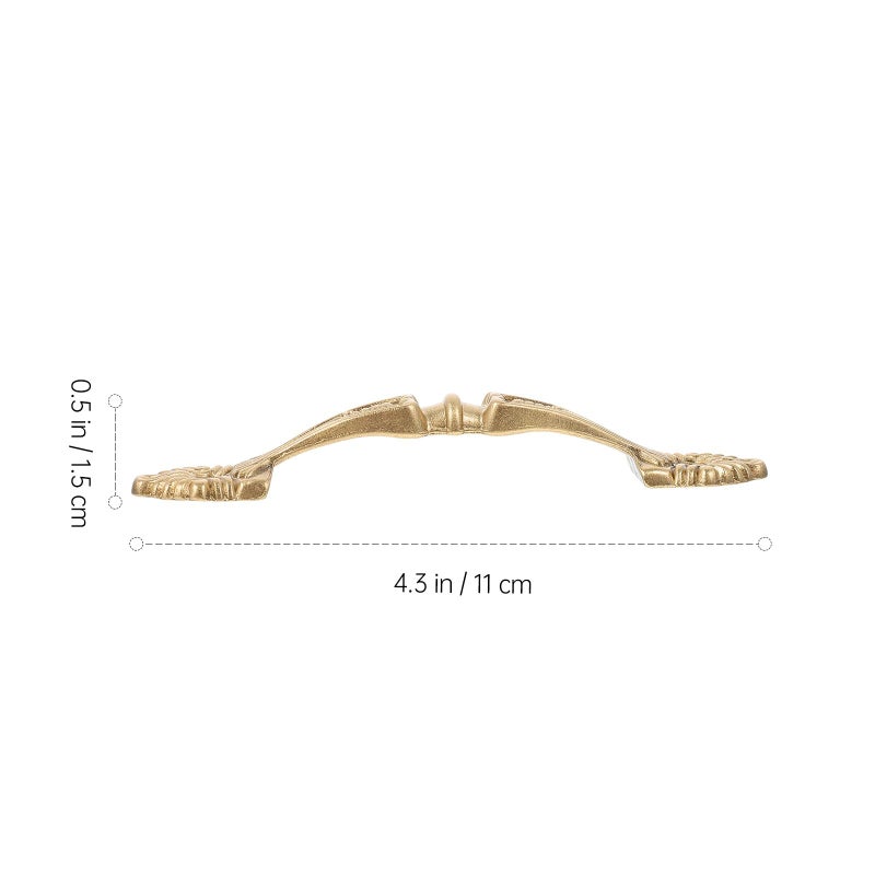 European Style Copper Wardrobe Handle Cabinet Drawer Pull 110mm 83mm Hole Spacing - Image 3