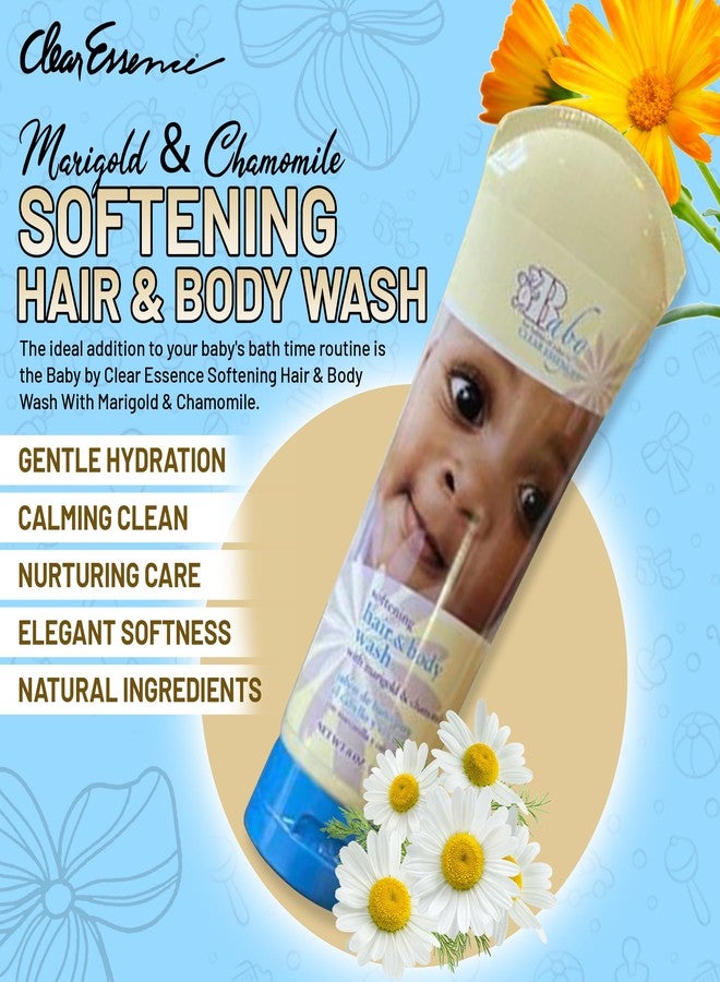 Clear Essence Baby Softening Hair & Body Wash with Marigold & Chamomile - 8 oz| Gentle Tear-Free Baby Wash for Delicate Skin & Hair | Nourishing Baby Bath Formula with Calendula for Ultimate Skin Care - Image 3