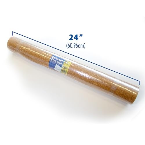 Flipside Products 24" x 48" Natural Cork Roll, 3mm Thick, Cork Board Roll, Bulletin Boards, Wall Hanging, Drawers, Crafts, Shelf Liner - Image 2