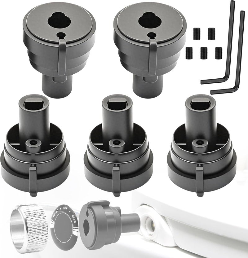 Terixe 5 Pack Replacement Knob for Brondell Bidet Toilet Seat, Compatible with Non-Electric Swash Seat, Injection Moulding,ABS Material, Black - Image 1