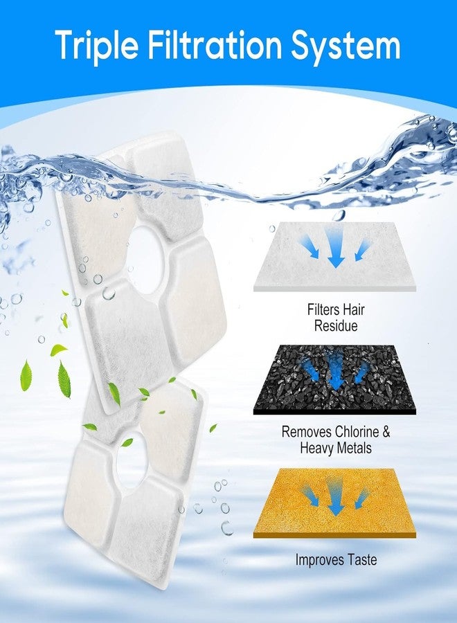 8pcs Cat Water Fountain Filter for Square 84oz/2.5L Dog Water Fountain Bowl - Image 4