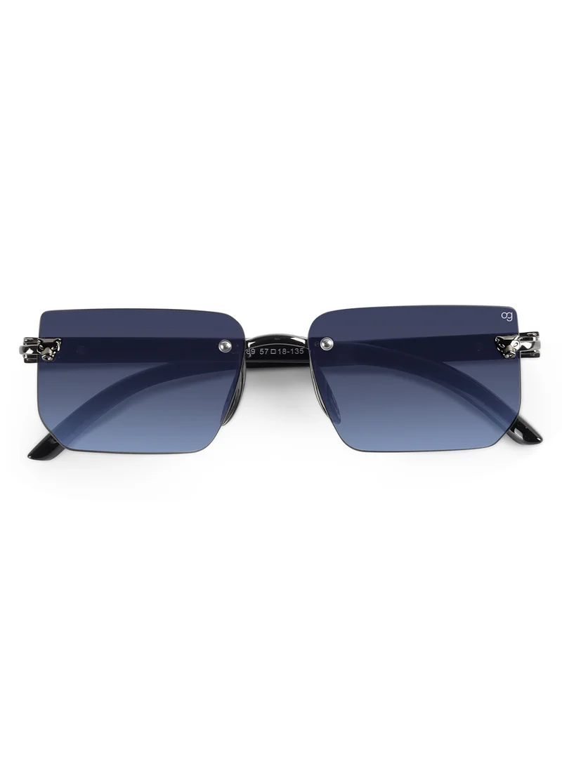 ووجلز UV Protection Rectangle Sunglasses| Men & Women|Rimless Sunglasses