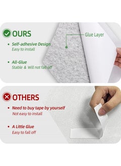 GGEROU 12 Pcs Hexagon Acoustic Panels,Self-adhesive High Density Sound Absorbing Panels, 12" X 10" X 0.4" Professional Level Sound Dampening Panels for Studio Home, Office (Grey)  - Image 2