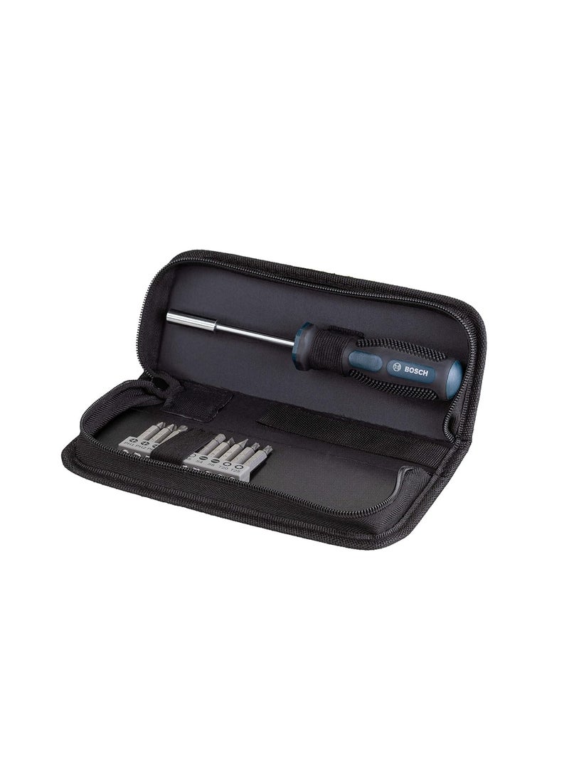 بوش Bosch 2607017540 Canvas Screwdriver Bit Set (Blue, 11-Pieces) - Image 1