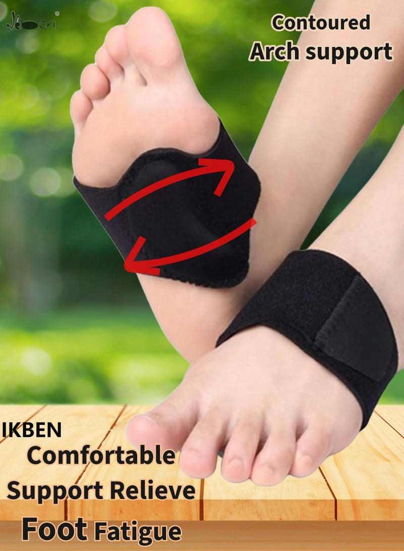 يالونج وسادات قوس القدم للرجال والنساء، دعامة قوس عالية، امتصاص الصدمات، نصف وسادة للقدم المسطحة، وسادات تقويم العظام الداخلية والخارجية المكونة من ثماني أحرف، قطعتين - Image 3