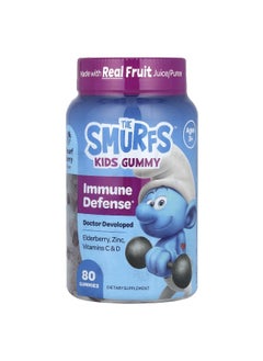 THE SMURFS The Smurfs, Kids Gummy, Immune Defense, Ages 3+, Smurf Berry , 80 Gummies  - Image 1