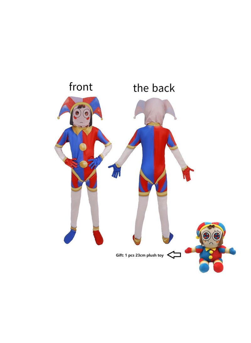 عام 1 مجموعة من ملابس السيرك الرقمية السحرية للأطفال والبالغين مع الأقنعة ولعب دور الطرف دمية أفخم مجانا - Image 1