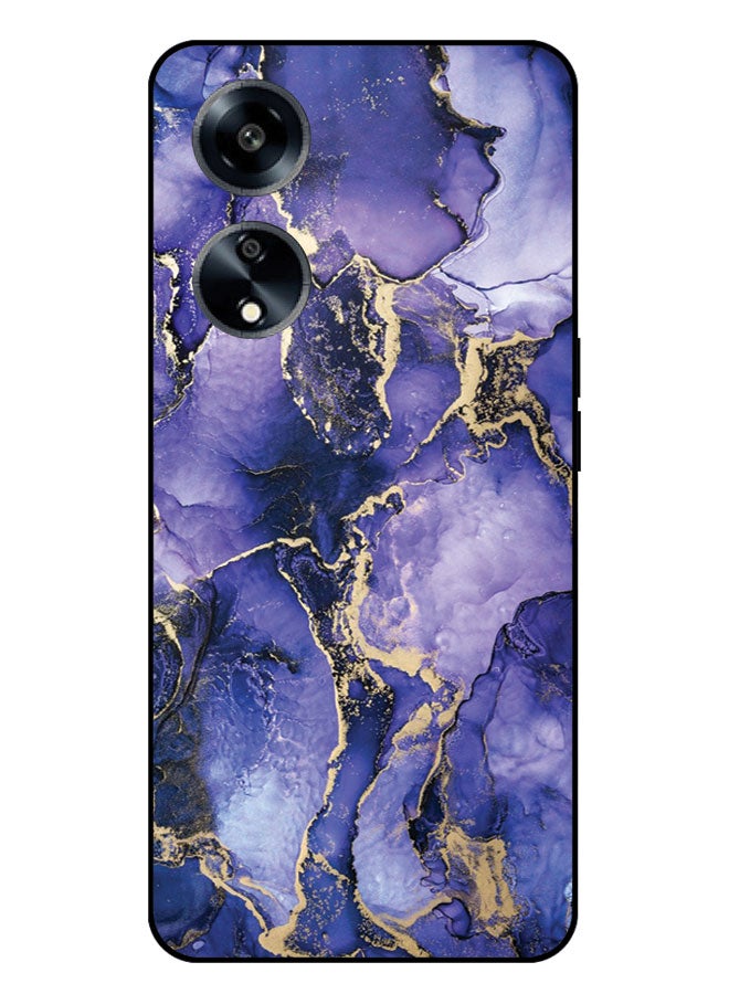 EYE CATCH Printed Protective Case Cover For Oppo A1 5G -  Blue Marble Texture - Image 1