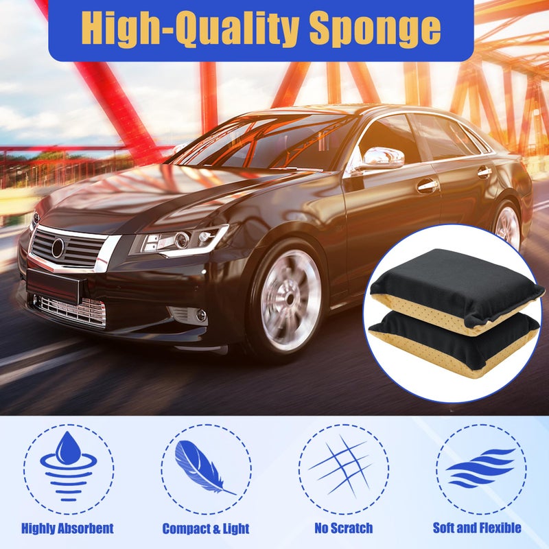 Anglekai 2PCS Window Defogger Sponge, Absorbent Window Glass Defogger Car Windshield Cleaner for Auto Cleaning (Yellow+Black) - Image 5