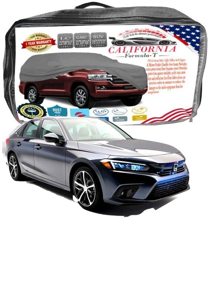 California formula-T California Car body Cover Windproof  Scratch Resistant Cover with Working Gloves Honda Civic R 