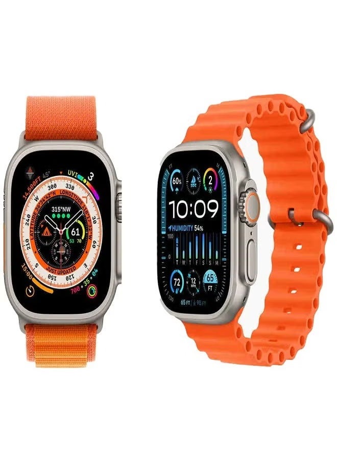 W&O - X9 ULTRA 2 Smart Watch, 9th Edition, 2.2-inch Super AMOLED Screen - Bluetooth - NFC - Google Maps - Chat GPT - Wireless Charger ( orange) - Image 1