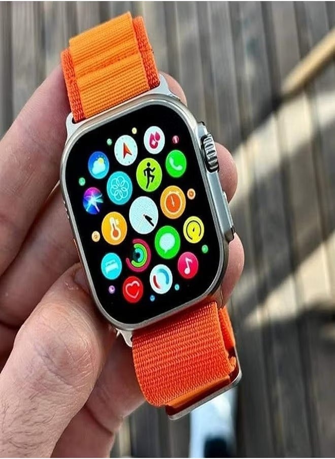 W&O - X9 ULTRA 2 Smart Watch, 9th Edition, 2.2-inch Super AMOLED Screen - Bluetooth - NFC - Google Maps - Chat GPT - Wireless Charger ( orange) - Image 1