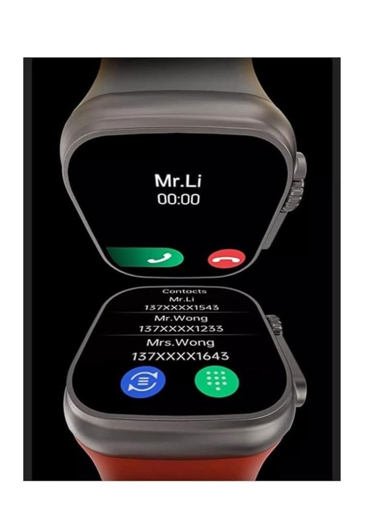 W&O - X9 ULTRA 2 Smart Watch, 9th Edition, 2.2-inch Super AMOLED Screen - Bluetooth - NFC - Google Maps - Chat GPT - Wireless Charger ( orange) - Image 1