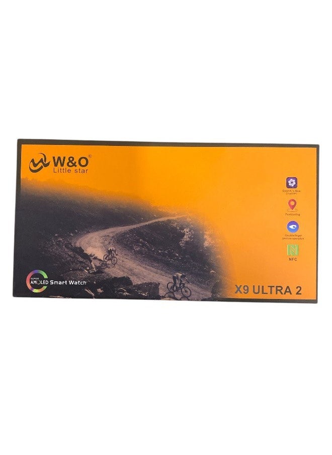 W&O - X9 ULTRA 2 Smart Watch, 9th Edition, 2.2-inch Super AMOLED Screen - Bluetooth - NFC - Google Maps - Chat GPT - Wireless Charger ( orange) - Image 1