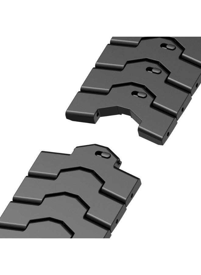 O Ozone Stainless Steel Band for Apple Watch Band Apple Watch Ultra 49mm 46mm 45mm 44mm 42mm, Metal Strap with Folding Clasp for Men- Black - Image 3