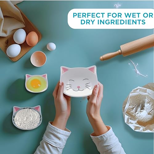 Goodscious Cat Measuring Cups Set - Novelty Cat Kitchen Accessories & Baking Gifts - Unique Measuring Cups for Stackable & Cute Baking Supplies - Durable, Fun and Decorative Kitty Cup for Cooking (Set of 4) - Image 3