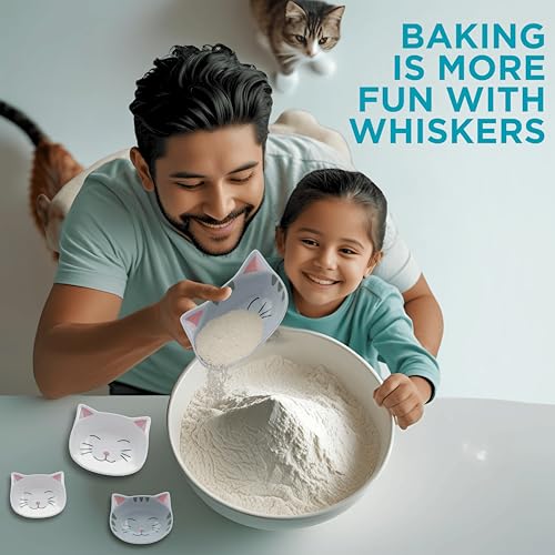 Goodscious Cat Measuring Cups Set - Novelty Cat Kitchen Accessories & Baking Gifts - Unique Measuring Cups for Stackable & Cute Baking Supplies - Durable, Fun and Decorative Kitty Cup for Cooking (Set of 4) - Image 4