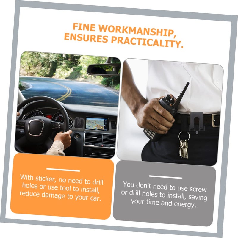 2pcs Sturdy Metal Microphone Mount Holder Clip For Vehicle Use Black - Image 5