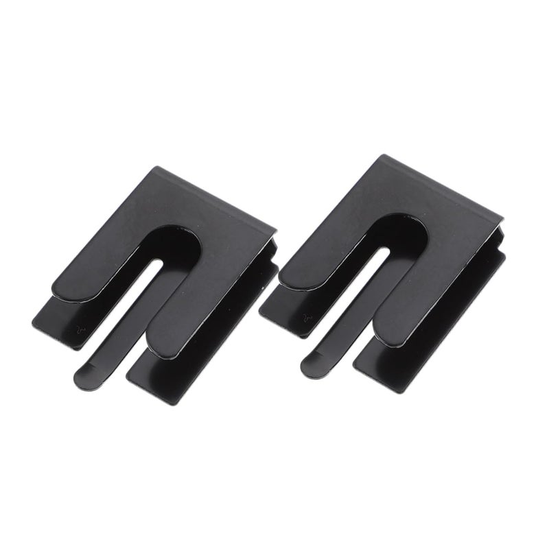 2pcs Sturdy Metal Microphone Mount Holder Clip For Vehicle Use Black - Image 2