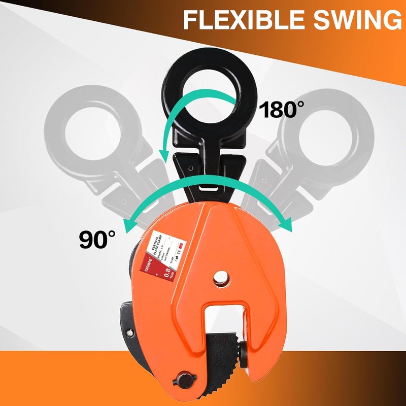 YATOINTO TOYO-INTL Vertical Plate Clamp 1760LBS/0.8T for Steel Plate Lifting - Image 4