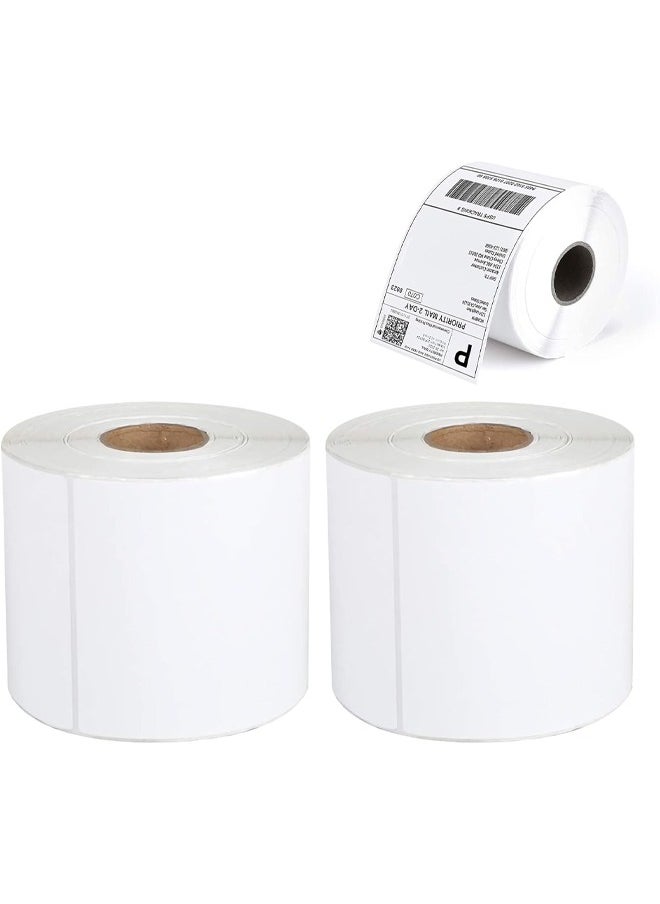2 Rolls Labels Stickers，Direct Thermal Shipping Label Compatible with Zebra Printers, Blank Shipping Labels，for Home Office Small Business Barcode Printing,100mm*150mm*350Pcs/Roll