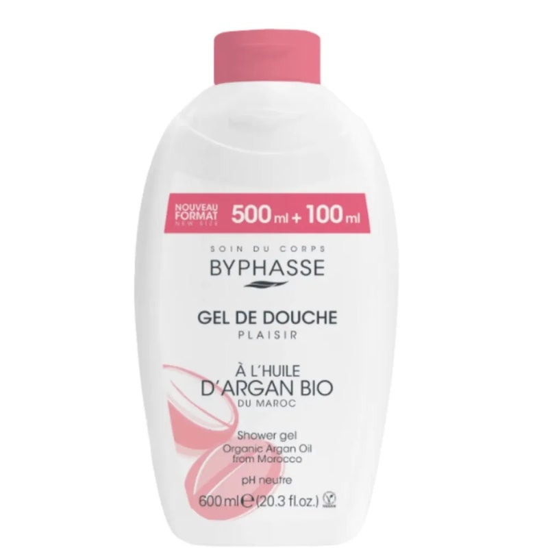 Byphasse Pleasure Shower Gel With Organic Argan Oil From Morocco- 600ml