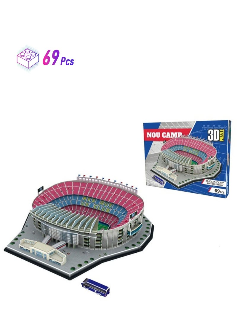 General Barcelona Camp Nou Stadium football stadium Model Souvenir Three-dimensional paper puzzle Stadium Gift for family and friends 