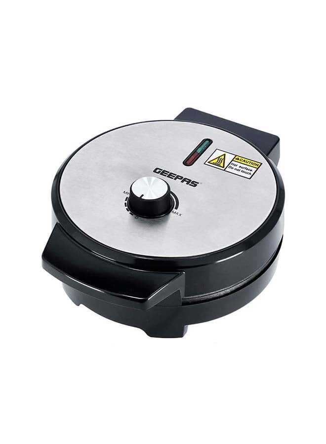 GEEPAS Heart Waffle Maker Temperature Control Power On & Ready Indicator Non-Stick Cooking Plate 1000 W GWM36538 Silver/Black - Image 1