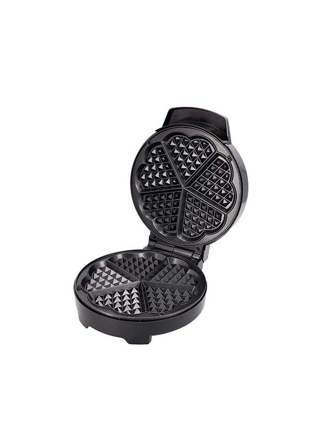 GEEPAS Heart Waffle Maker Temperature Control Power On & Ready Indicator Non-Stick Cooking Plate 1000 W GWM36538 Silver/Black - Image 2
