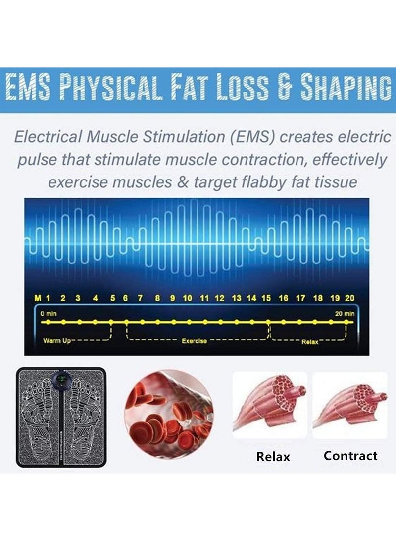 Generic EMS Foot Massager USB Rechargeable Electric Foot Stimulator Massager, 6 Modes 9 Intensity, Improves Circulation, Relax Stiffness Muscles Relieve Feet and Legs Pain  - Image 3