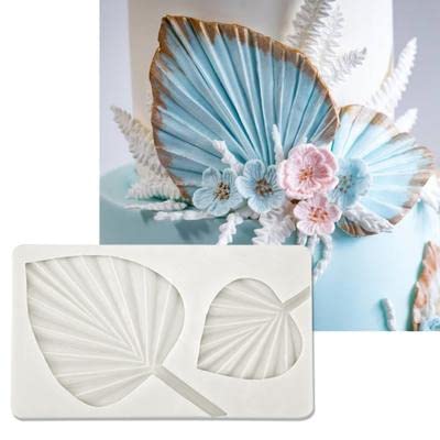 MoldBerry Palm Leaf Silicone Fondant Mould | Leaf Garnishing Sheet for Cake Decoration | Chocolate, Gum Paste, Sugar Craft Embossing Mold | 11.3 x 19.5 cm | White | Pack of 1 - Image 5