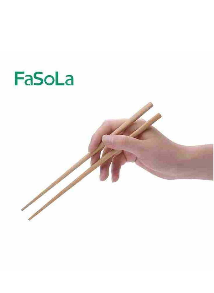 Fasola 5 pairs of natural bamboo chopsticks, 24cm reusable Japanese-Chinese chopsticks, hot pot chopsticks, dishwasher safe gift set, cooking pork rib noodles, extra-long kitchen chopsticks  - Image 1
