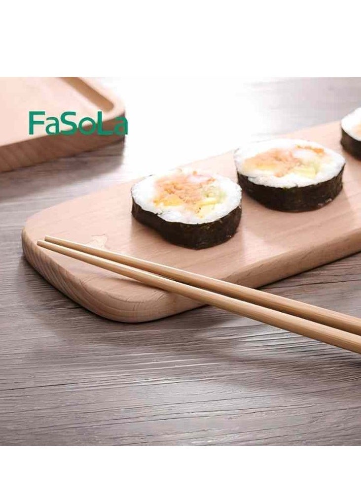 Fasola 5 pairs of natural bamboo chopsticks, 24cm reusable Japanese-Chinese chopsticks, hot pot chopsticks, dishwasher safe gift set, cooking pork rib noodles, extra-long kitchen chopsticks  - Image 5
