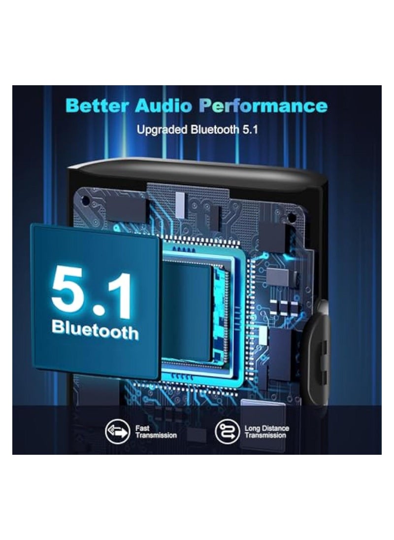 Generic - Bluetooth Aux Adapter Compatible with Playstation Portal Remote Player, 5.1 Wireless Transmitter Receiver 3.5mm Bluetooth Device Car TV Home Stereo System Headphones Universal Bluetooth Connector - Image 1