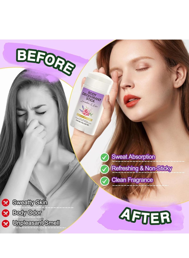 SOLARAE Body Deodorant Stick Smooth Solid 72 Hour Odor Protection, Aluminum-Free, Baking Soda Free Skin Safe, Long Lasting Fragrance, Natural for Women and Men - Image 4